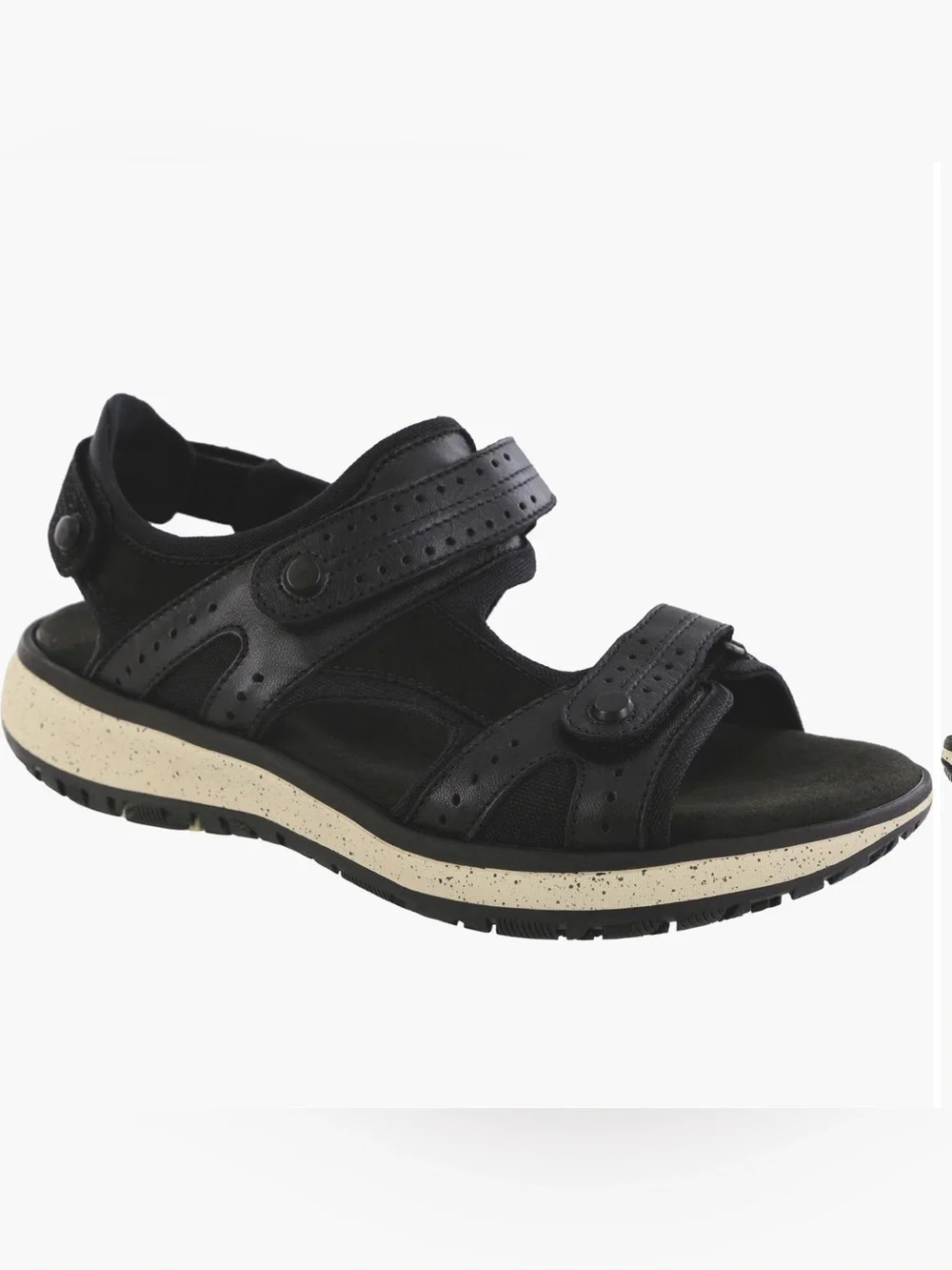 SAS Embark Sandals adjustable black leather sport comfort women’s 11.5 $199 NEW
